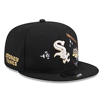 Men's New Era Black Chicago White Sox Looney Tunes Tasmanian Devil 9FIFTY Snapback Hat