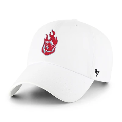 Men's '47 White Portland Fire Core Logo Clean Up Adjustable Hat