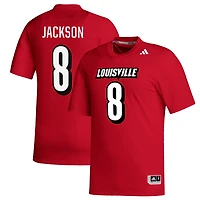 Men's adidas Lamar Jackson Red Louisville Cardinals Replica Football Alumni Jersey