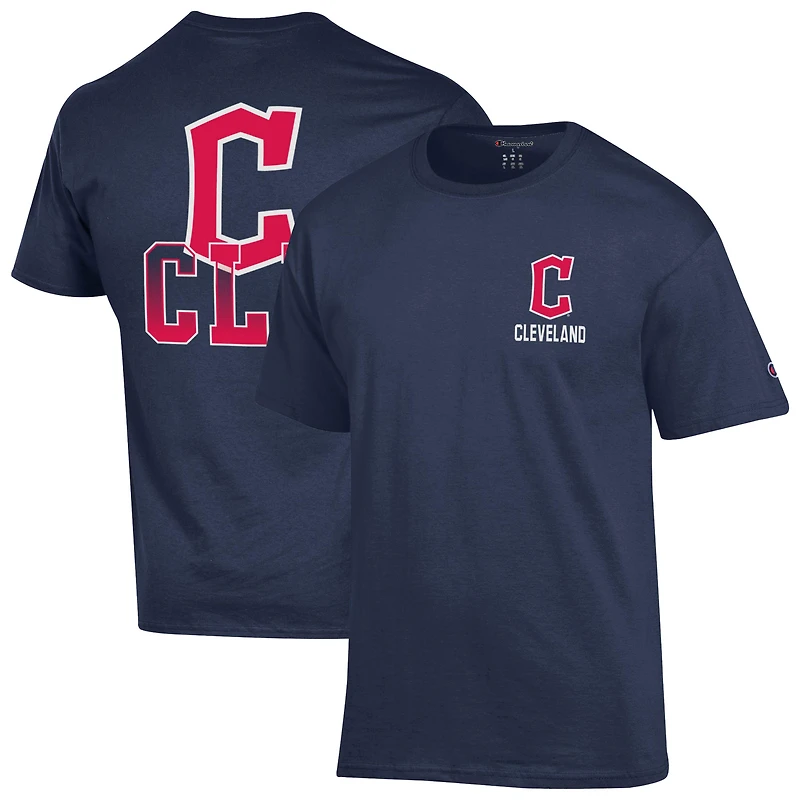 Men's Champion Navy Cleveland Guardians Jersey T-Shirt