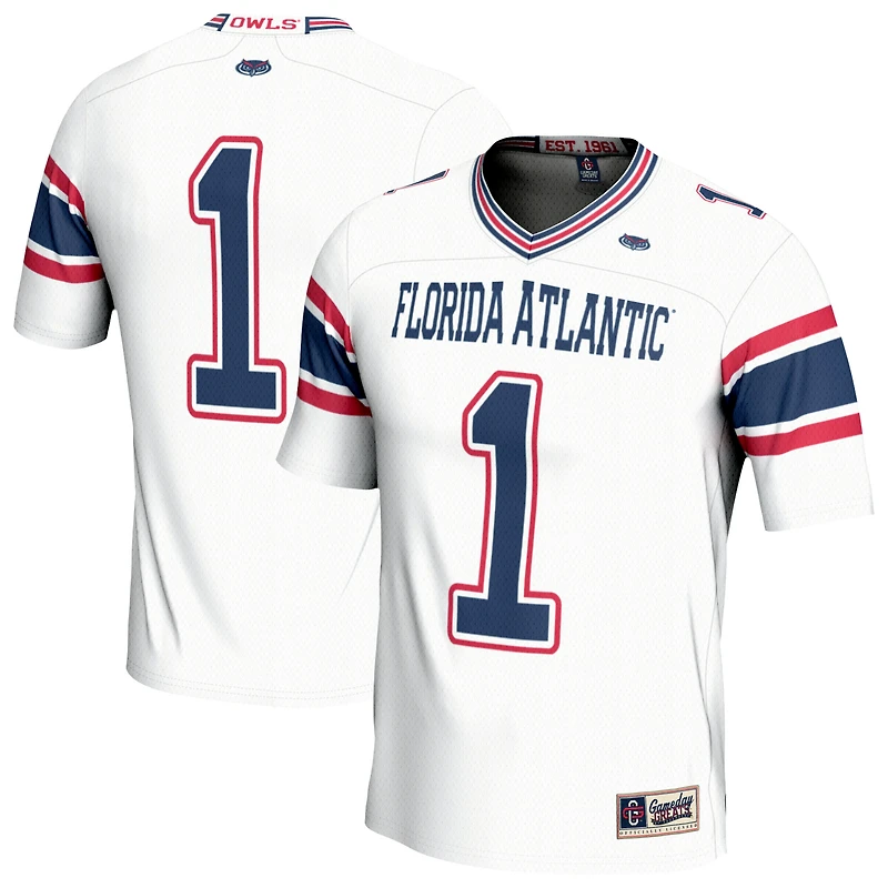 Unisex GameDay Greats #1 White Florida Atlantic Owls Lightweight Football Jersey