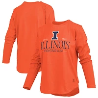 Women's Pressbox Orange Illinois Fighting Illini Silveron Long Sleeve T-Shirt