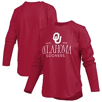 Women's Pressbox Crimson Oklahoma Sooners Silveron Long Sleeve T-Shirt