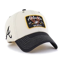 Men's '47  Natural/Black Atlanta Braves Keepsake Collection Clean Up Adjustable Hat