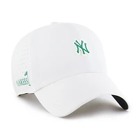 Men's '47 White New York Yankees Elevated Greens Clean Up Adjustable Hat