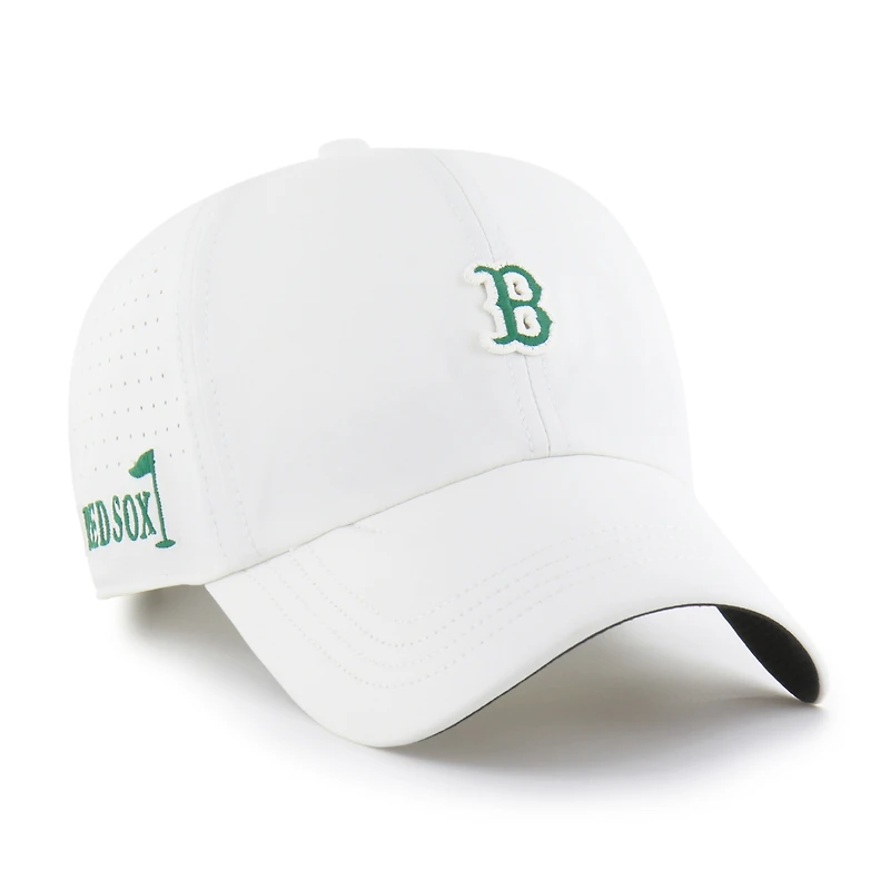 Men's '47 White Boston Red Sox Elevated Greens Clean Up Adjustable Hat