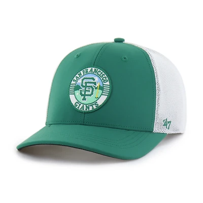 Men's '47 Kelly Green/White San Francisco Giants Elevated Greens Adjustable Trucker Hat