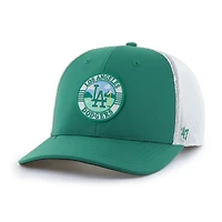 Men's '47 Kelly Green/White Los Angeles Dodgers Elevated Greens Adjustable Trucker Hat