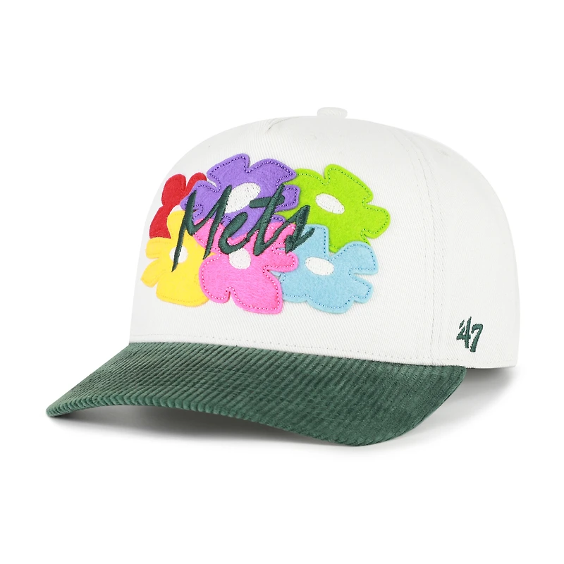 Men's '47 White/Green New York Mets Flora Gallery Hitch Adjustable Hat