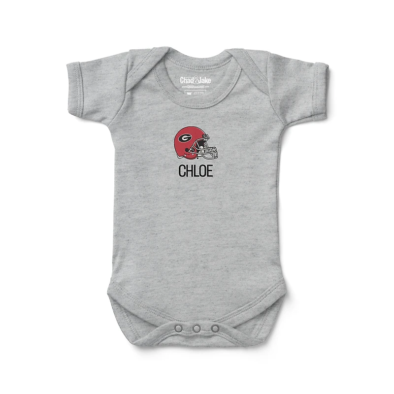 Infant Chad & Jake Heather Gray Georgia Bulldogs Personalized Bodysuit