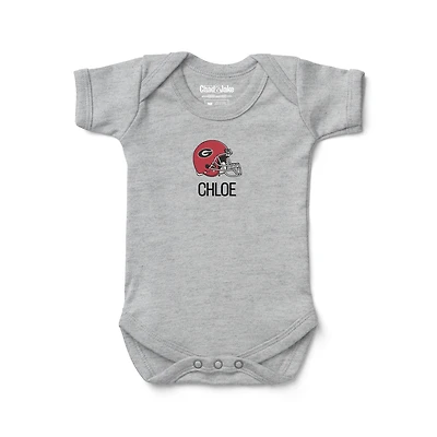 Infant Chad & Jake Heather Gray Georgia Bulldogs Personalized Bodysuit