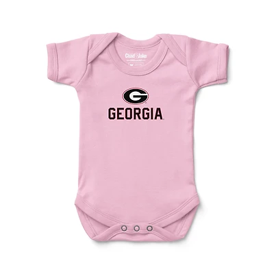 Infant Chad & Jake Pink Georgia Bulldogs Logo Bodysuit