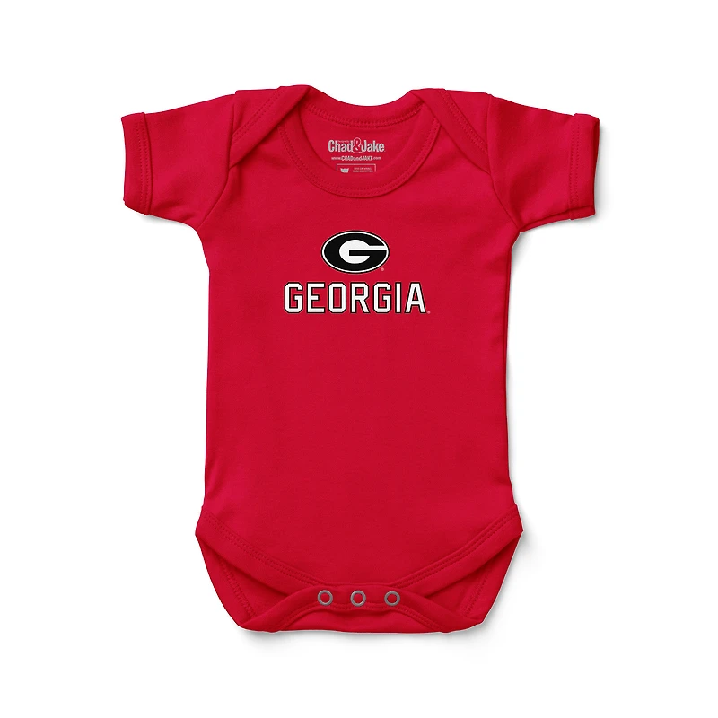 Infant Chad & Jake Red Georgia Bulldogs Helmet Bodysuit