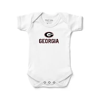 Infant Chad & Jake White Georgia Bulldogs Logo Bodysuit