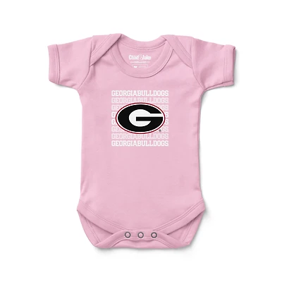 Infant Chad & Jake Pink Georgia Bulldogs Retro Bodysuit
