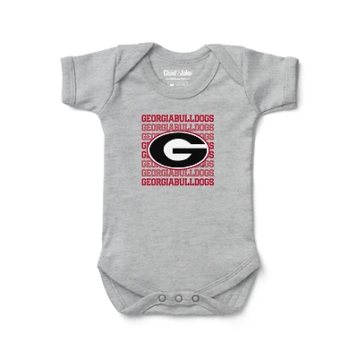 Infant Chad & Jake Heather Gray Georgia Bulldogs Retro Bodysuit