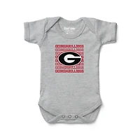 Infant Chad & Jake Heather Gray Georgia Bulldogs Retro Bodysuit