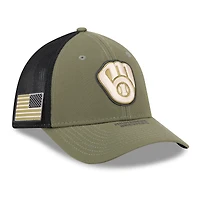 Men's New Era  Olive Milwaukee Brewers 2026 Armed Forces Day 39THIRTY M-Crown Flex Hat