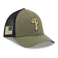 Men's New Era  Olive Philadelphia Phillies 2026 Armed Forces Day 39THIRTY M-Crown Flex Hat