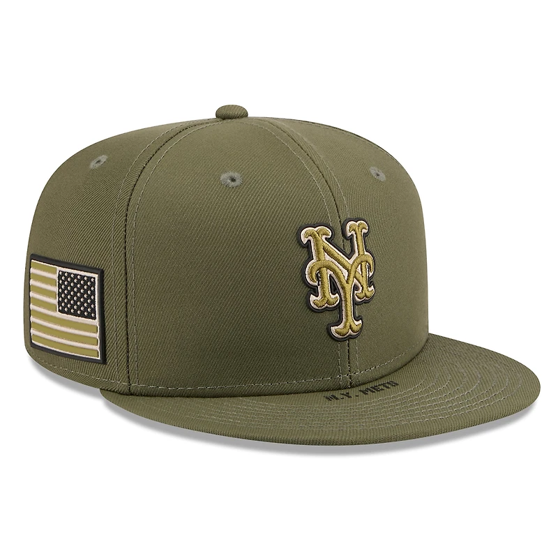 Men's New Era Olive New York Mets 2026 Armed Forces Day 59FIFTY Fitted Hat
