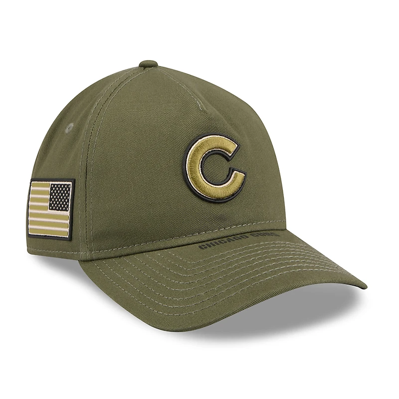 Men's New Era  Olive Chicago Cubs 2026 Armed Forces Day 9TWENTY Adjustable Hat