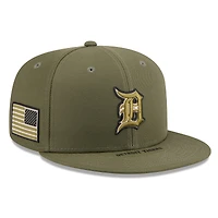 Men's New Era  Olive Detroit Tigers 2026 Armed Forces Day 9FIFTY Snapback Hat