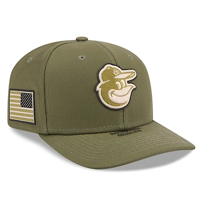 Men's New Era  Olive Baltimore Orioles 2026 Armed Forces Day 9SEVENTY Adjustable Hat