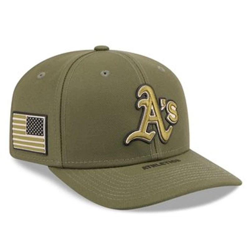 Men's New Era Olive Athletics 2026 Armed Forces Day 9SEVENTY Adjustable Hat