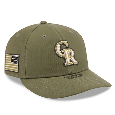 Men's New Era Olive Colorado Rockies 2026 Armed Forces Day Low Profile 59FIFTY Fitted Hat