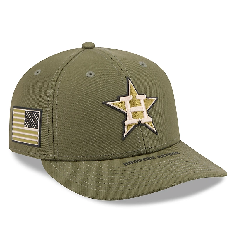 Men's New Era Olive Houston Astros 2026 Armed Forces Day Low Profile 59FIFTY Fitted Hat