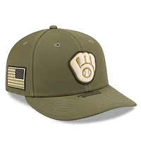 Men's New Era  Olive Milwaukee Brewers 2026 Armed Forces Day Low Profile 59FIFTY Fitted Hat