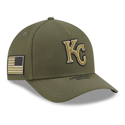 Youth New Era Olive Kansas City Royals 2026 Armed Forces Day 9FORTY M-Crown Adjustable Hat