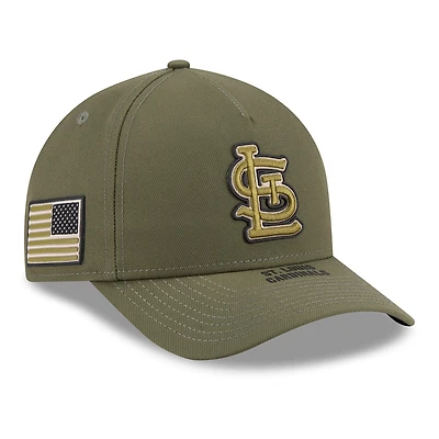 Youth New Era Olive St. Louis Cardinals 2026 Armed Forces Day 9FORTY M-Crown Adjustable Hat