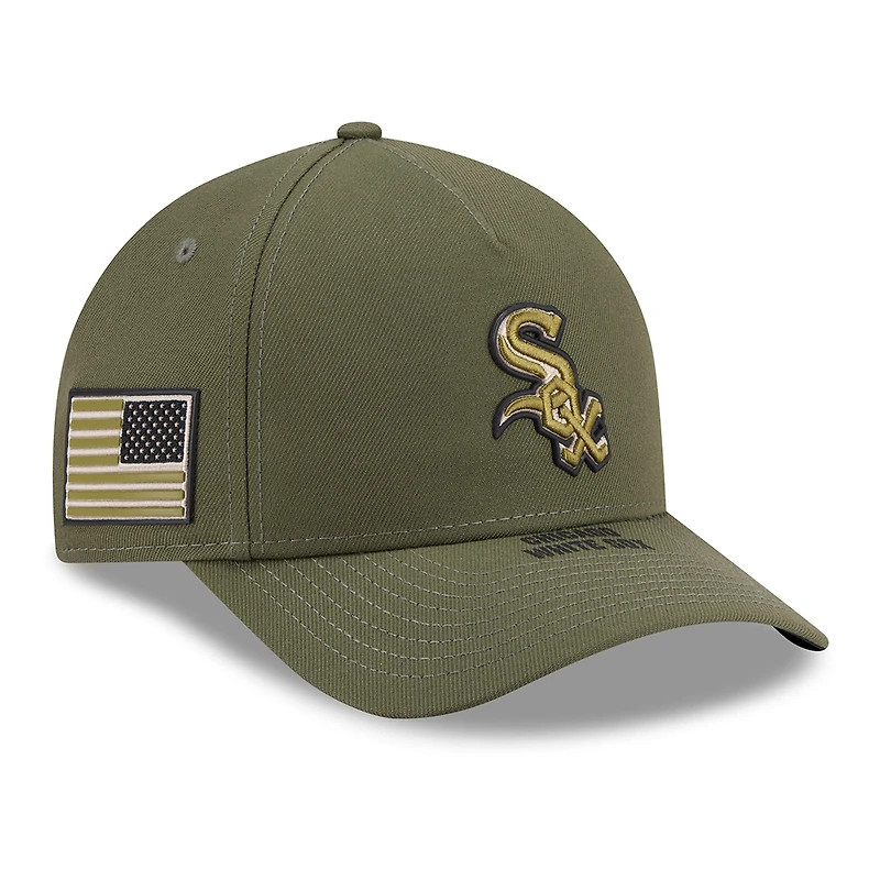 Youth New Era Olive Chicago White Sox 2026 Armed Forces Day 9FORTY M-Crown Adjustable Hat