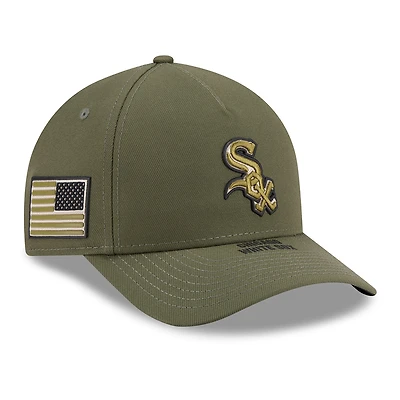 Youth New Era Olive Chicago White Sox 2026 Armed Forces Day 9FORTY M-Crown Adjustable Hat
