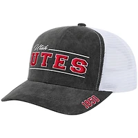 Unisex Colosseum  Gray Utah Utes Billy 2400 Adjustable Trucker Hat