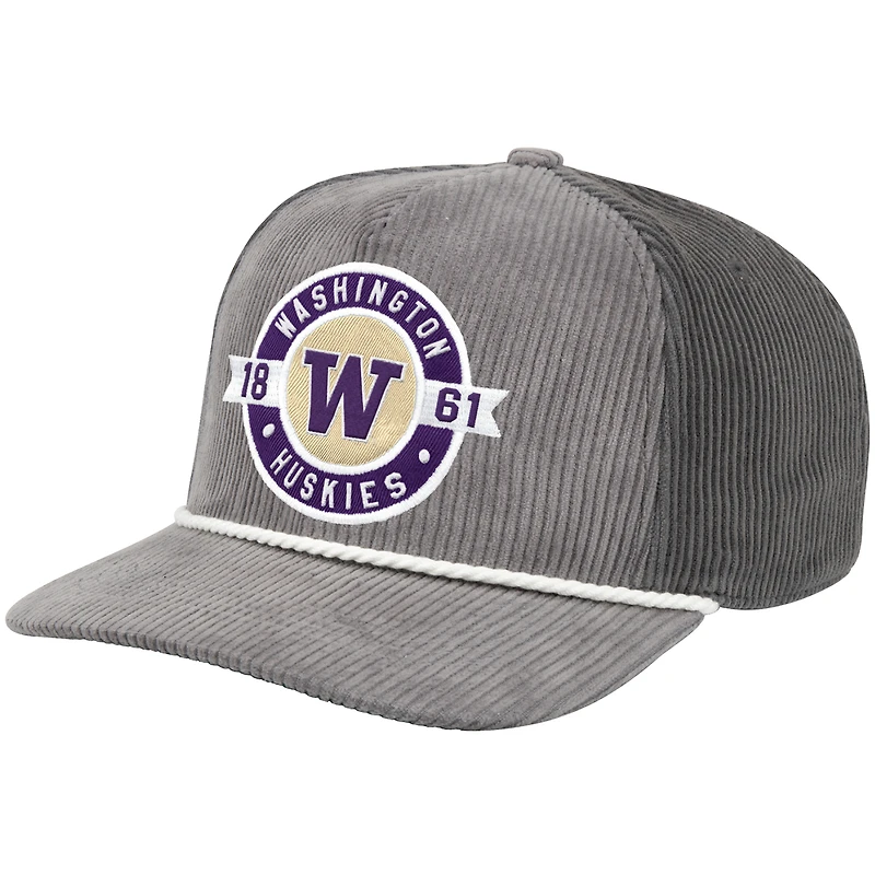 Men's Colosseum  Gray Washington Huskies Where's My Hat Podium Adjustable Trucker Hat