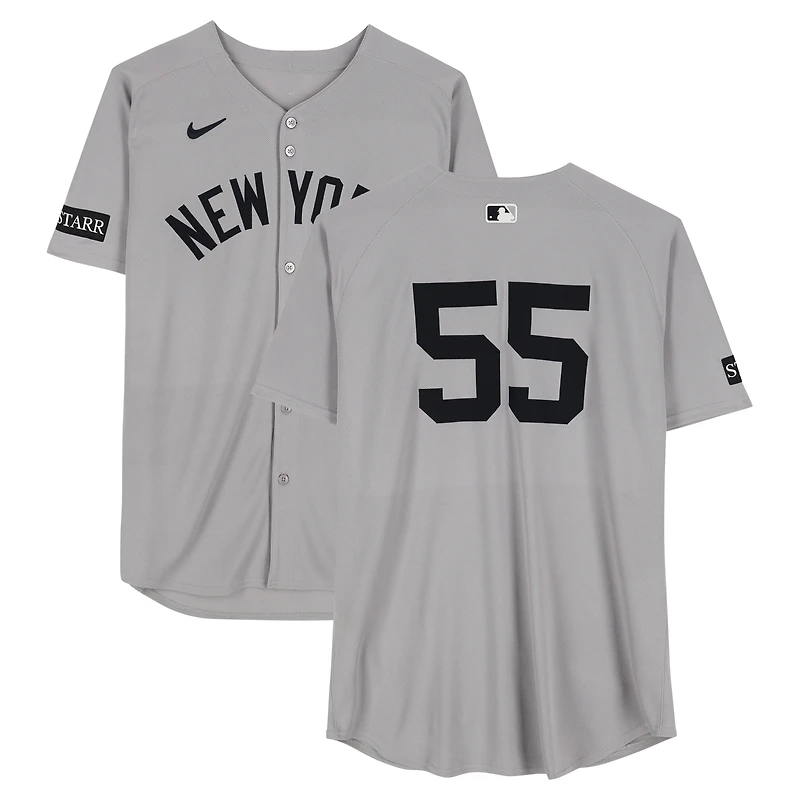 Carlos Rodón New York Yankees Game-Used #55 Gray Nike Jersey vs. Toronto Blue Jays on July 21, 2025