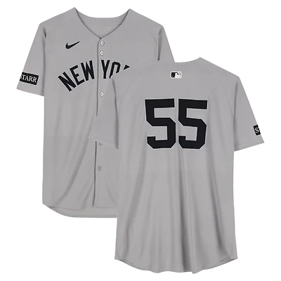 Carlos Rodón New York Yankees Game-Used #55 Gray Nike Jersey vs. Toronto Blue Jays on July 21, 2025