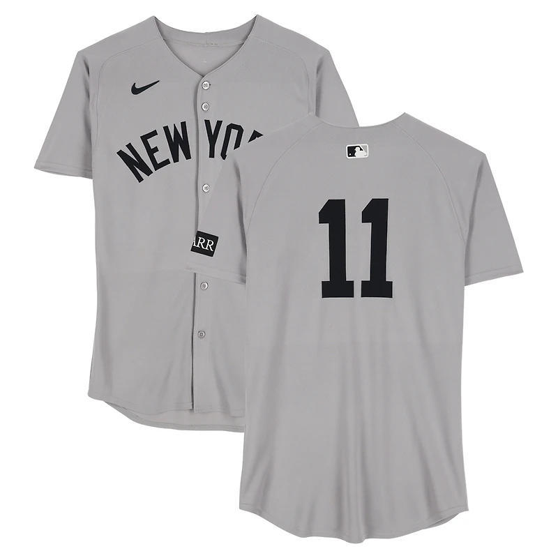 Anthony Volpe New York Yankees Game-Used #11 Gray Nike Jersey vs. Toronto Blue Jays on July 23, 2025 - 1-2, HR, RBI, R
