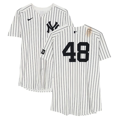 Paul Goldschmidt New York Yankees Game-Used #48 White Pinstripe Nike Jersey vs. Tampa Bay Rays on July 31, 2025