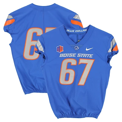 Boise State Broncos Team-Issued #67 Royal Nike Jersey from the Football Program - Size 46