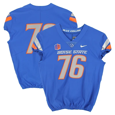 Boise State Broncos Team-Issued #76 Royal Nike Jersey from the Football Program - Size 48