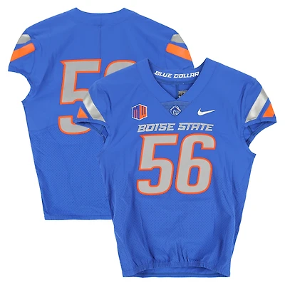 Boise State Broncos Team-Issued #56 Royal Nike Jersey from the Football Program - Size 46
