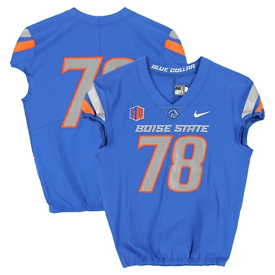 Boise State Broncos Team-Issued #78 Royal Nike Jersey from the Football Program - Size 46