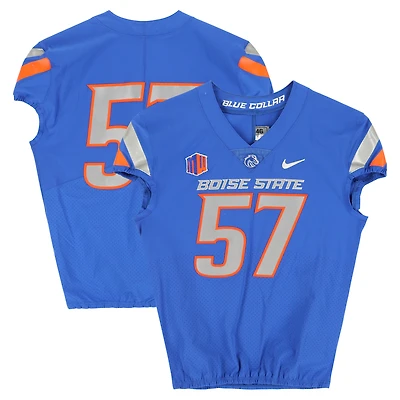 Boise State Broncos Team-Issued #57 Royal Nike Jersey from the Football Program - Size 46