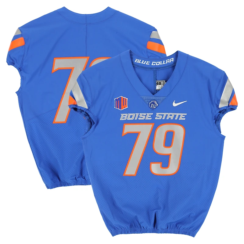 Boise State Broncos Team-Issued #79 Royal Nike Jersey from the Football Program - Size 48