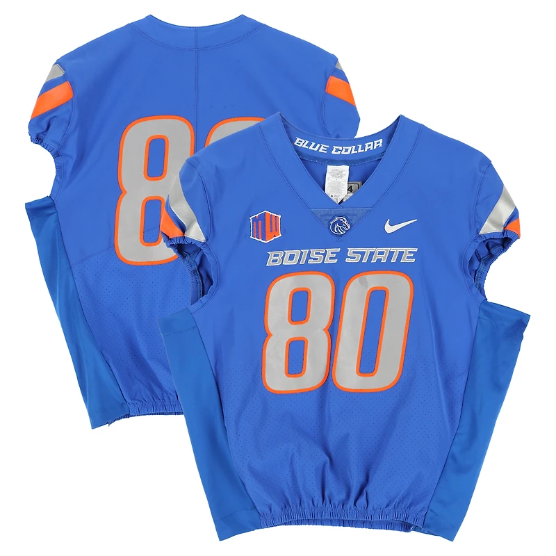 Boise State Broncos Team-Issued #80 Royal Nike Jersey from the Football Program - Size 44