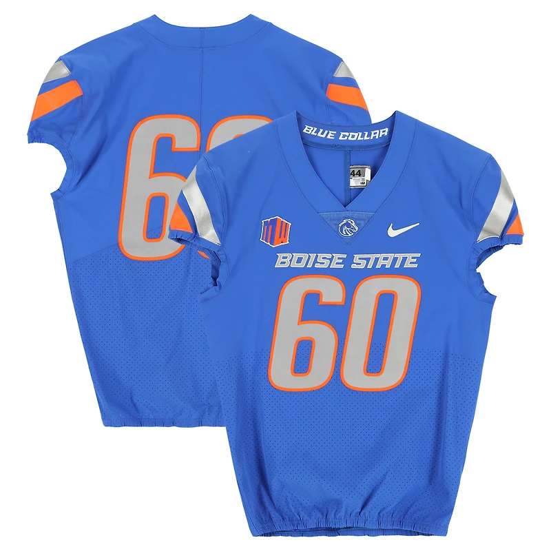 Boise State Broncos Team-Issued #60 Royal Nike Jersey from the Football Program - Size 44