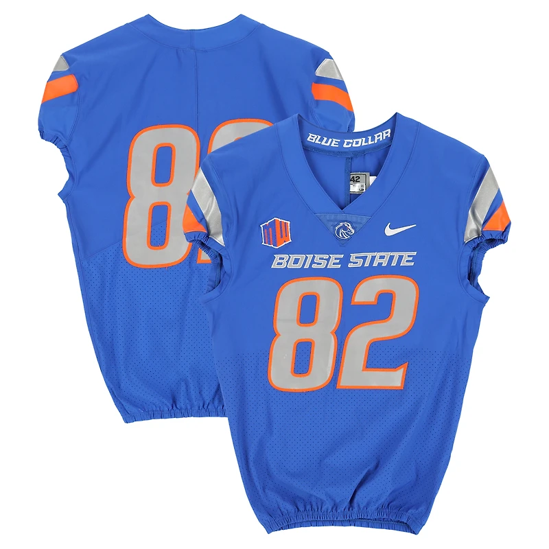 Boise State Broncos Team-Issued #82 Royal Nike Jersey from the Football Program - Size 42